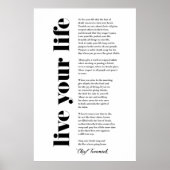 Poster Vivez votre vie par Tecumseh (Devant)