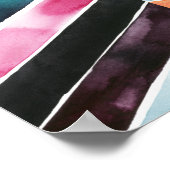 Poster Vivid aquarelle Chevron I (Coin)