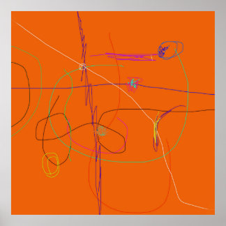 Poster Vivid Arrière - plan orange