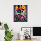 Poster Vivid Celebration : Sugar Skull Dapper Skeleton (Bureau à domicile)