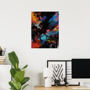 Poster Vivid Chaos - Audacieux Prin d'Art Expressionniste