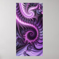 Vivid Cool Abstrait rose violet Fractal Art Spiral