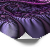 Poster Vivid Cool Abstrait rose violet Fractal Art Spiral (Coin)