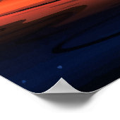 Poster Vivid Dark Sunburst Beach Sky (Coin)