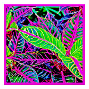 Poster Vivid Foliage Elegance Motif