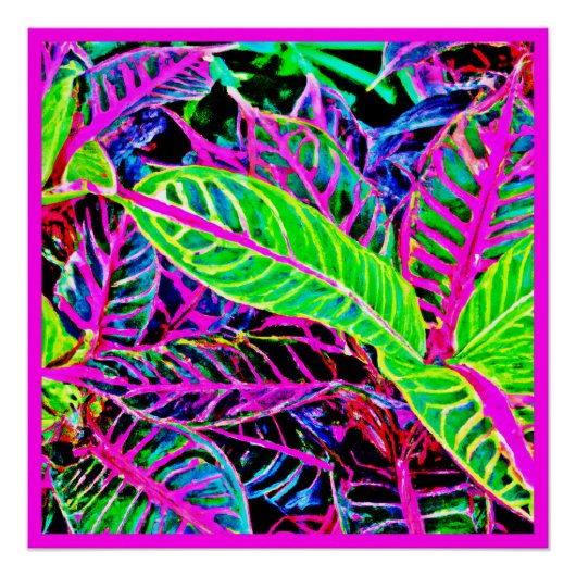 Poster Vivid Foliage Elegance Motif (Devant)