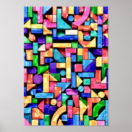 Poster Vivid Geometric Flow (Devant)