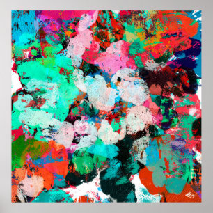 Poster Vivid im du concept de taches de peinture en grun 