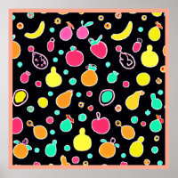 Vivid Neon Motif fruité