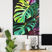 Poster Vivid Tropiques Monstera Artprint Feuille (Bureau à domicile)