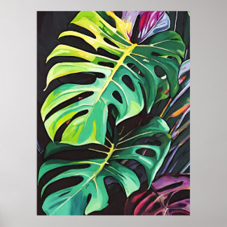 Poster Vivid Tropiques Monstera Artprint Feuille