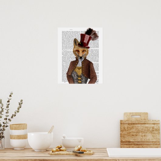 Poster Vivienne Steampunk Fox (Cuisine)