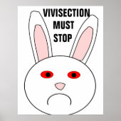 Poster Vivisection doit arrêter l'affiche (Devant)