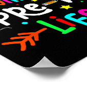 Poster Vivre 100 Jours D'École Pré K Vie Enseignants Garç (Coin)