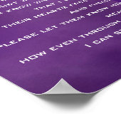 Poster Vivre avec la prière d'Alzheimer (Coin)