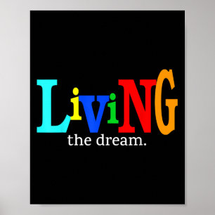 Poster Vivre Le Rêve Motivation Célébration