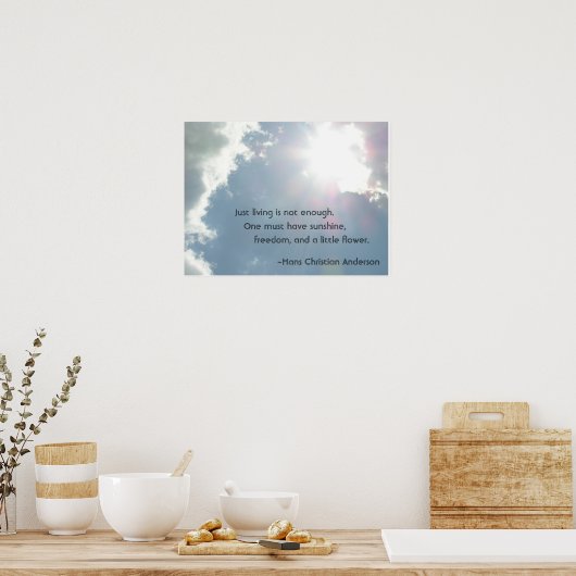 Poster Vivre ne suffit pas. (Cuisine)