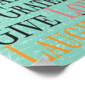 Poster Vivre, Rêver, Être, Donner, Rire (Coin)