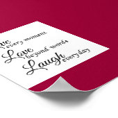 Poster vivre, rire, aimer (Coin)