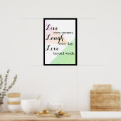 Poster Vivre, rire et aimer (Cuisine)