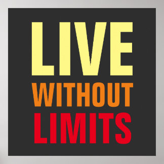 Poster Vivre Sans Limites Motivation Inspirationnelle
