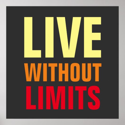 Poster Vivre Sans Limites Motivation Inspirationnelle (Devant)