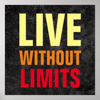 Poster Vivre Sans Limites Motivation Inspirationnelle