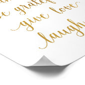 Poster vivre simplement rêve grand Art Print (Coin)