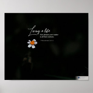 Poster Vivre une vie (1 Thessaloniciens 2:11-12)