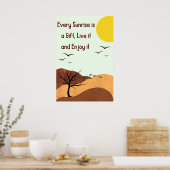 Poster vivre votre vie, Citations d'auto-motivation (Cuisine)