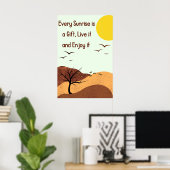 Poster vivre votre vie, Citations d'auto-motivation (Bureau à domicile)