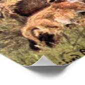 Poster Vixen renard avec des oursons par Austen, animal s (Coin)