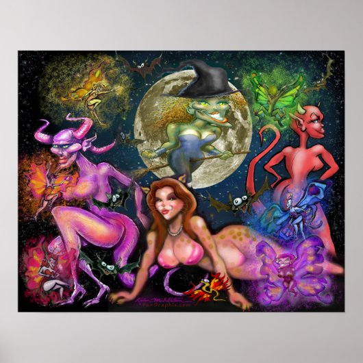 Poster Vixens d'Halloween (Devant)