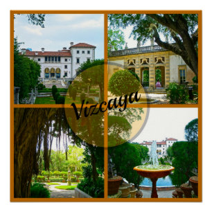 Poster Vizcaya Museum and Botanical Garden Miami Floride