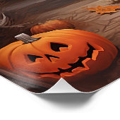 Poster Vizsla Citrouille Halloween effroi (Coin)