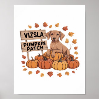 Poster Vizsla Citrouille Patch Amoureux de les chiens Tha