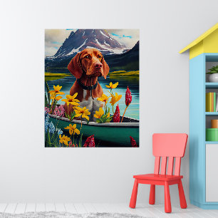 Poster Vizsla sur une rame : une aventure Pittoresque