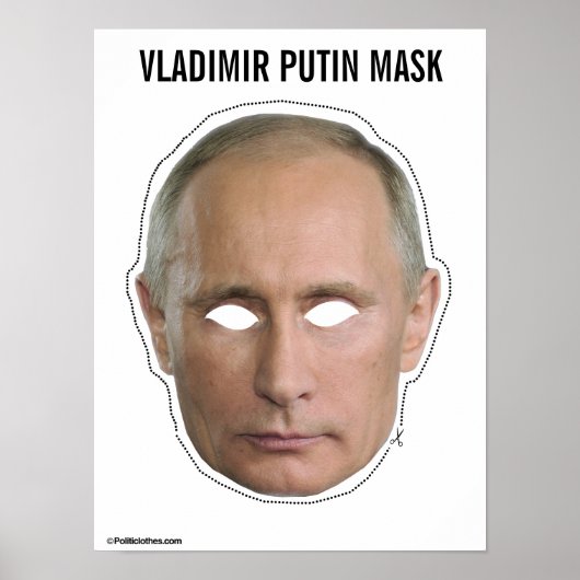 Poster Vladimir Poutine Mask Cutout (Devant)