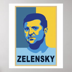 Poster Vladimir Zelensky - Je suis avec l'Ukraine