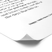 Poster Vo de mariage personnalisé (Coin)