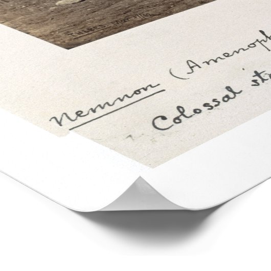 Poster "Vocal Memnon", statue de Colossal d'Amenhotep I (Coin)