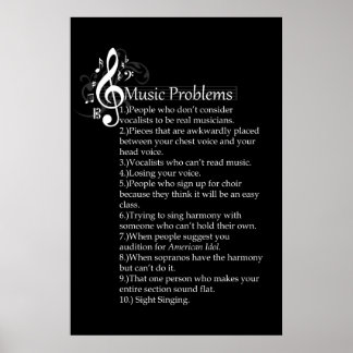 Poster Vocalist Problems List