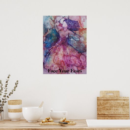 poster "Voed je angst aan" (Keuken)