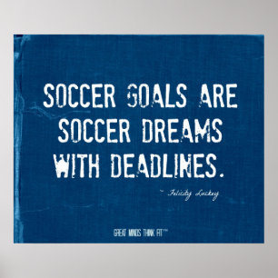 Poster Voetbaldoelstellingen en dromen in Blue Den