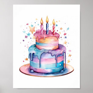 Poster Voeux d'anniversaire magiques pour enfants - Gâtea
