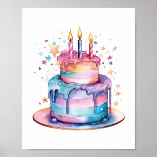 Poster Voeux d'anniversaire magiques pour enfants - Gâtea