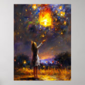 Poster Vœux dans les rêves de lanterne céleste expressive (Devant)