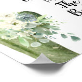 Poster Vœux de Baby Shower Cactus Vert pour Panneau Bébé  (Coin)