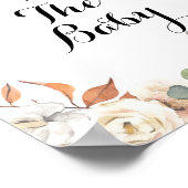 Poster Voeux de Baby shower citrouille rustique pour bébé (Coin)