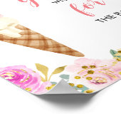 Poster Vœux de Baby Shower pour bébé Glace (Coin)